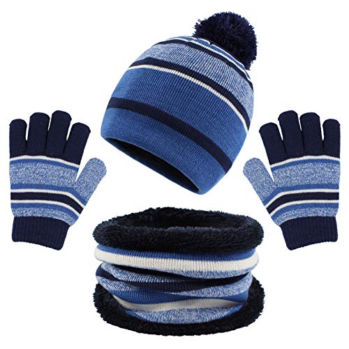 Azul Azul 001 gorro y guantes One Size para Niños Tamaño del fabricante:/única Cerdá Conjunto 2 Piezas Avengers Set de bufanda 