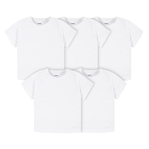 Paquete de 6 Buyless Fashion Camiseta sin Mangas con Cuello Redondo para niños Camiseta sin Mangas de algodón Suave 
